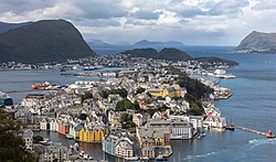 Part of town seen from Aksla viewpoint