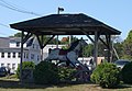 Statue of a rocking horse in Winchendon, Massachusetts, USA