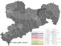 2009 Saxony state election, Black is CDU, Pink is Left