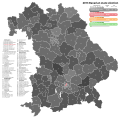 2013 Bavarian state election, Black is CSU, Red is SPD,