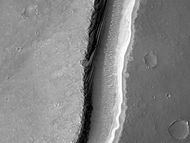 A高分辨率成像科学设备显示的阿努斯谷地层。