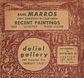 Basil Marros exhibit 1947 promotional card