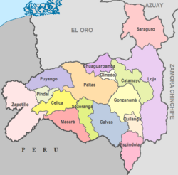 Location of Loja Province
