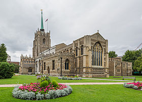 Chelmsford Cathedral in Chelmsford, the administrative centre of the district
