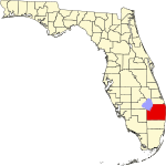 A state map highlighting Palm Beach County in the southern part of the state. It is large in size.