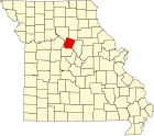 霍华德县在密苏里州的位置