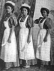 Nicasia Cada, Felipa de la Peña, and Dorotea Caldito, the first graduate nurses of the Philippines.