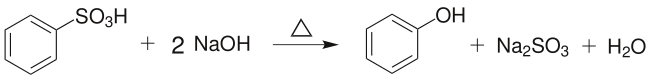 由苯磺酸的鹼熔製取苯酚