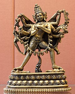 12th century Cakrasaṃvara statue, bronze and silver and copper inlay