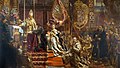 在利沃夫发誓的约翰·卡齐米日，1655年绘，在“大洪水之战”中，他会让瑞典人远离波兰，改善很多农民的生活，给予“施拉赤塔”的权力和乡村以荣耀。扬·马特耶科绘