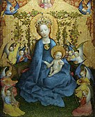 Madonna in the rose-garden by Stefan Lochner, 1448