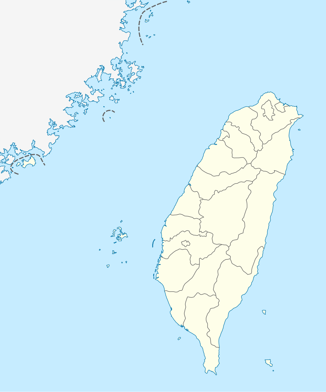 台湾百岳在台湾的位置