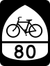 U.S. Bicycle Route 80 marker