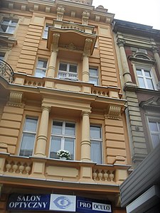 Bay windows with balustrade