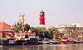 Lighthouse and harbor in Büsum