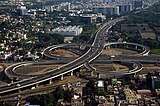 AE8.Kathipara interchange in Chennai. Road traffic in India increases at 10% per annum