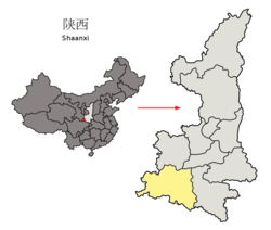 汉中市在陕西省的地理位置