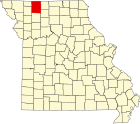 哈里森縣在密蘇里州的位置