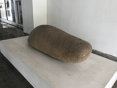 Taino monolithic sculpture representing a manatee from the Cuyón archaeological site in Coamo; 600-1200 AD