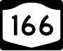 New York State Route 166 marker