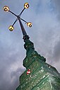 ☎∈ Detail of graffiti on the Reality Checkpoint lamp-post in Cambridge, England.