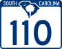 South Carolina Highway 110 marker