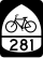 U.S. Bicycle Route 281 marker