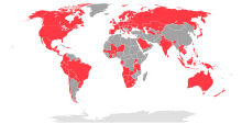 Map of global availability of Google Play Pass