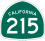 State Route 215 marker