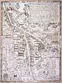 St Edward's Passage (below centre) on Richard Lyne's map of 1574