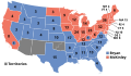 Map of the 1896 electoral college