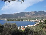 The coast of Erateini where effects of the earthquake were observed