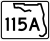 State Road 115A marker