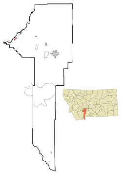 Location of Willow Creek, Montana