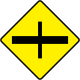 爱尔兰的主干道十字路口警告标志