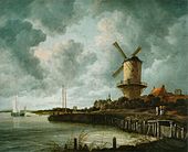 One of Jacob van Ruisdael's most famous works is Windmill at Wijk bij Duurstede (c. 1670).