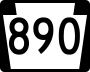 Pennsylvania Route 890 marker