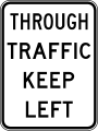 (R2-Q02) Through Traffic Keep Left (used in Queensland)