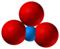 Uranium trioxide molecule, T-shaped