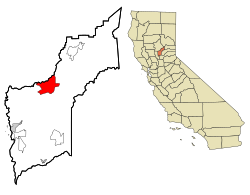 Location in Yuba County and the state of California