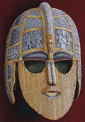 Colour illustration of the Sutton Hoo helmet