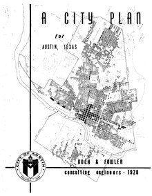 Front cover of the 1928 city plan