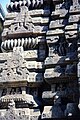 Several pediments at one side of the temple.