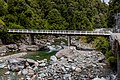 Bridge over Takaka River by Cobb Power Station, Kahurangi National Park, New Zealand