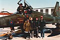 The first Canadian Forces Canadair CF-5 arrived at Bristol Aerospace on 1 April 1987 and was received by by the company Flight Service crew.