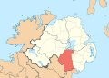 B: County Armagh (follows convention, using "surrounding territories" for ROI)