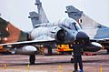 GWALIOR AIR FORCE STATION, India -- An Indian air force Mirage 2000 taxis into position following a Cope India 2004 sortie