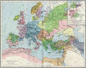 描繪歐洲、中東和北非的帝國、王國和其他國家邊界的地圖