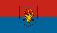Proposed flag by the Party of Communists of Moldova in order to replace the current flag, similar to the flag and coat of arms of the Duchy of Bukovina (2010)