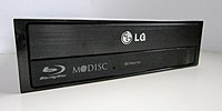 LG藍光光碟機上M-DISC "swirl" logo